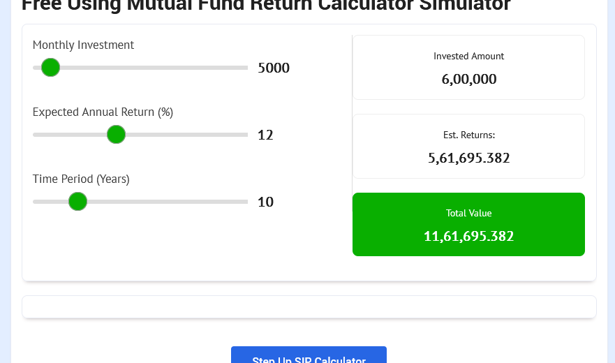Free Using Mutual Fund Return Calculator Simulator