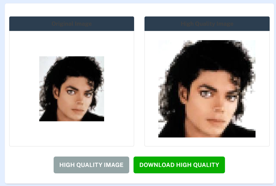 Low To High Quality Image Generator